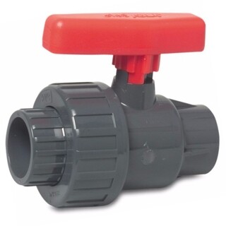 Image of Mega Kogelkraan PVC-U 32 mm lijmmof 16bar DN25 grijs type Safe 525