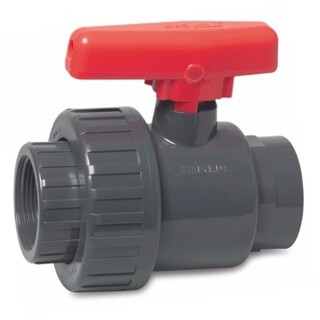 Image of Mega Kogelkraan PVC-U 1 inch binnendraad 10bar DN25 grijs type Safe 550