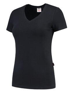 Image of Tricorp T-Shirt V Hals Fitted Dames Navy 101008 L