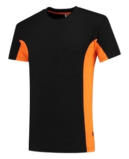 Image of Tricorp T-Shirt Workwear 102002 190gr Zwart/Oranje Maat L