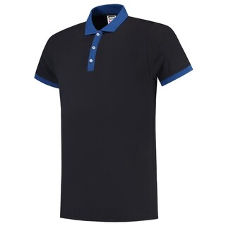 Image of Tricorp Poloshirt Casual 201002 210gr Slim Fit Marine/Koningsblauw Maat XL