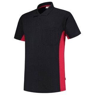 Image of Tricorp Poloshirt Workwear 202002 180gr Marine/Rood Maat 3XL