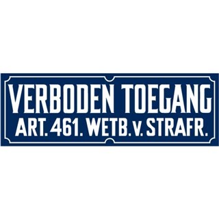 Image of Bord Verboden Toegang 35 x 12 Cm - Kunststof