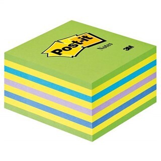 Image of 3M Post-it Kubusblok Blauw/Groen