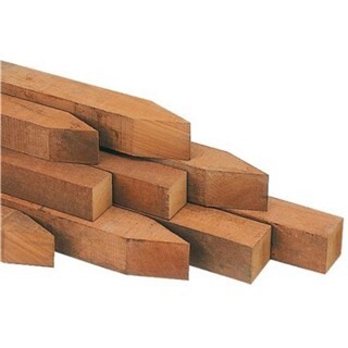 Image of Paal Azobe 60 x 60 x 2000 mm FSC mixed gepunt