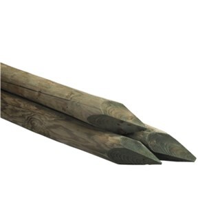Image of Paal naaldhout gefreesd en gepunt (Celfix groen geïmpregneerd) 300 x 8 cm