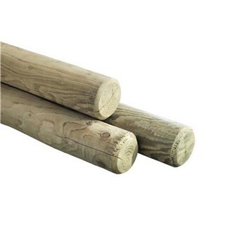 Image of Paal 500 x Ø 10 cm gefreesd ongepunt (Celfix groen geïmpregneerd) 