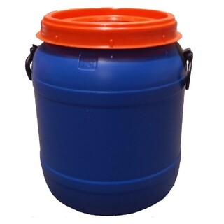 Image of Voervat met handvaten 50 liter blauw