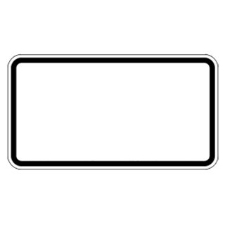 Image of Waarschuwingsbord Blanco Rechthoekig 330x600 MM