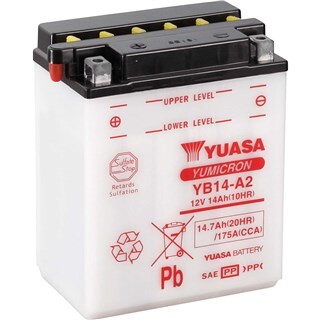 Image of Yuasa YB14-A2 Motoraccu 12 V 14 Ah TBV Timberwolf Zitmaaier