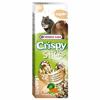 Image of Versele-Laga Crispy Sticks Hamsters en ratten 2 x 55 g Groente