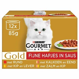 Image of Gourmet Nat Fijne Hapjes Gold 12-Pack 85 gr