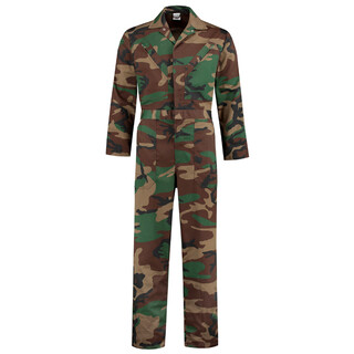 Image of De Boer Kinderoverall Polyester/Katoen Camouflage Maat 140