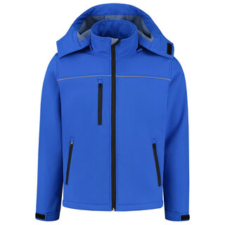 Image of De Boer Softshelljas Basic Korenblauw Maat M