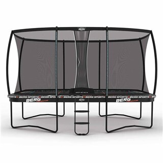 Image of BERG Trampoline Ultim Pro Bouncer Regular Zwart - 500 x 300 cm Safety Net DLX XL