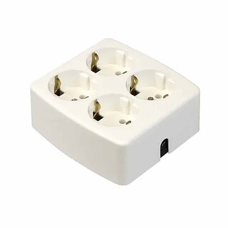 Image of TCD monteerbaar 4V + RA vierkant wit zonder snoer