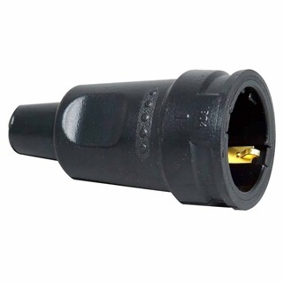 Image of Contrastekker + RA rubber met knikbevestiging zwart