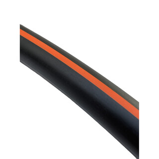 Image of Melkslang Rubber, Ø 14mm Oranje Streep - 5 Meter