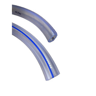 Image of Melkslang PVC Met Blauwe Streep 16 x 26 MM - 25 Meter