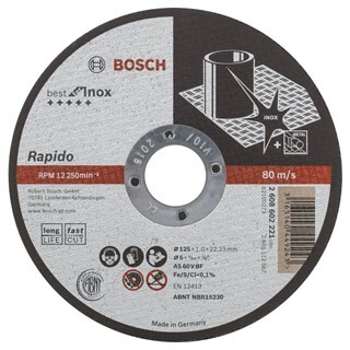 Image of Bosch Doorslijpschijf (Best for Inox) 125 x 1,0  x 22,2 MM - RVS