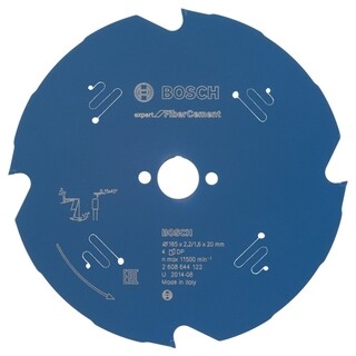 Image of Bosch Cirkelzaagblad Expert Vezelcement 165 x 20 x 2,2 mm 4 Tands