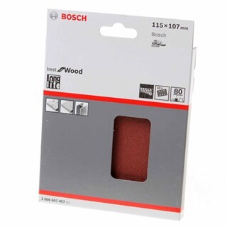 Image of Bosch Schuurvel C470 Voor Hout & Verf - 115 x 107 mm, Korrel 80, 6 Gaten