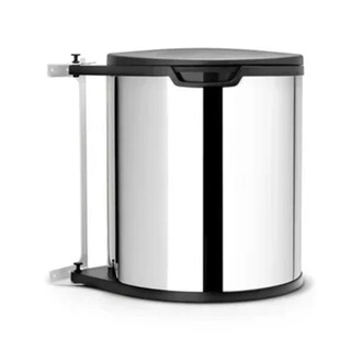Image of Brabantia Built-in-Bin Prullenbak - 15 l - Brilliant Steel