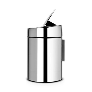 Image of Brabantia Wandafvalemmer - Slide Bin Prullenbak - 5 liter - Brilliant Steel