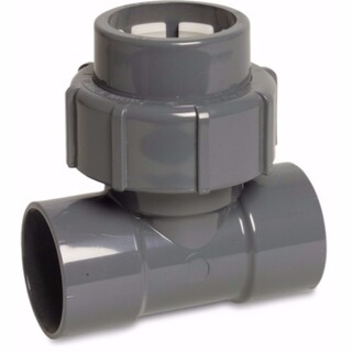 Image of FlexFit T-stuk 90° PVC-U 63 mm lijmmof x knel x lijmmof grijs