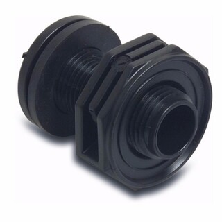 Image of Mega Doorvoer PE 1/2" buitendraad 10bar zwart