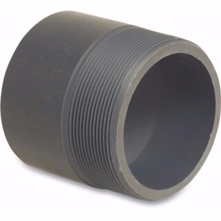 Image of VDL Puntstuk PVC-U 25/32 mm x 1" lijmmof/spie x buitendraad 10bar grijs type handgevormd