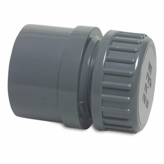 Image of Mega Eindset PVC-U 32/40 mm x 1" lijmmof/spie x buitendraad 10bar grijs