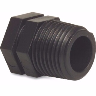 Image of Plug PP 1 1/2" buitendraad 10bar zwart