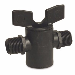 Image of Plugkraan PP 3/4" buitendraad 3bar zwart