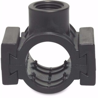 Image of Klemzadel PP 63 mm x 1" klem x binnendraad 6bar zwart type klemtype