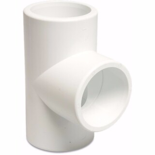 Image of Mega T-stuk 90° PVC-U 2" imperial lijmmof 16bar wit