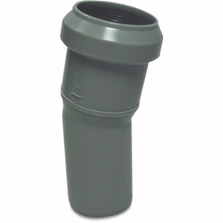 Image of Bocht 15° PP 40 mm spie x manchet grijs