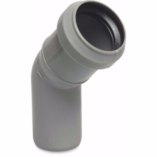 Image of Bocht 45° PP 40 mm spie x manchet grijs