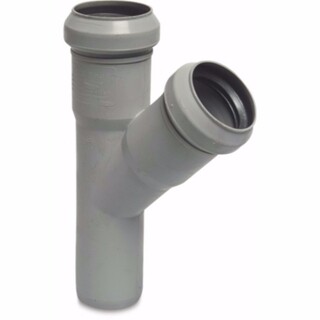 Image of T-stuk 45° PP 110 mm manchet x manchet x spie grijs
