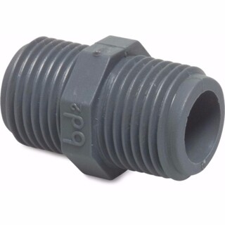 Image of Nippel PP 1 1/2" buitendraad 10bar grijs