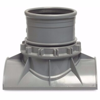 Image of Schroefinlaat PVC-U 200 mm x 125 mm  SN4 schroefinlaat x manchet grijs