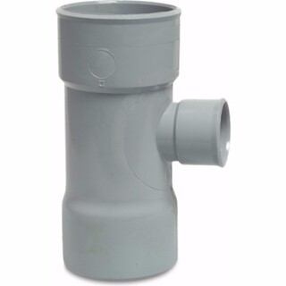 Image of T-stuk 87° PVC-U 125 mm x 110 mm x 125 mm lijmmof grijs KOMO