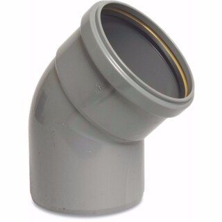 Image of PVC-U bocht 45° - 110 mm, manchet x spie, SN4 KOMO/BENOR