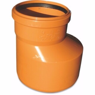 Image of Verloopmof excentrisch PVC-U 250 mm x 315 mm  SN4 manchet x spie roodbruin