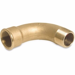 Image of Mega Nr. 1 Bocht 90° messing 1 inch binnendraad x buitendraad