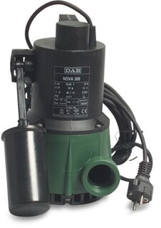 Image of DAB Dompelpomp vezelversterkte kunststof 1 inch binnendraad 230V groen type NOVA 300 met vlotter