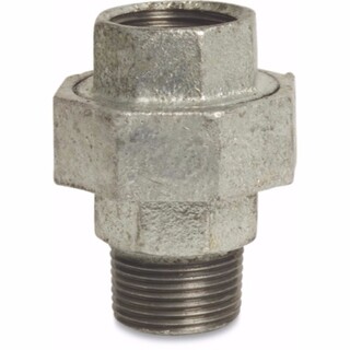Image of Mega Nr. 341 Koppeling gietijzer verzinkt 1 inch binnendraad x buitendraad type conisch