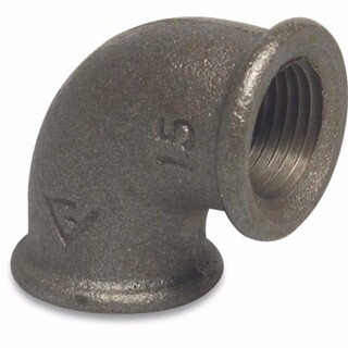 Image of Mega Nr. 90 Knie 90° gietijzer zwart 1 1/4 inch binnendraad