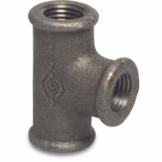 Image of Mega Nr. 130 T-stuk gietijzer zwart 3/4 inch binnendraad