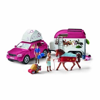 Image of schleich HORSE CLUB Avontuur met auto en paardentrailer - 42535